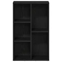vidaXL Bücherregal Schwarz Eichen-Optik 50x25x80 cm Holzwerkstoff