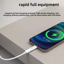 2pcs Set, Compatible With Iphone Lightning To USB C Adapter, C-Type Charger Interface, Compatible With Iphone17air/16pro Max/15 Charger,Apple Lightning To USB C Adapter - 2pcs, Compatible With Iphone 17 Air/15 Pro/16Pro Max/Plus, Supports Data Transfer And Charging - White - View 6