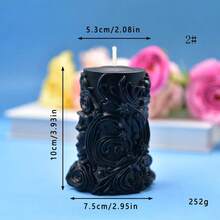 1pc Handmade Wavy Column Candle Holder Aromatherapy Decor, May Have Slight Color Difference
