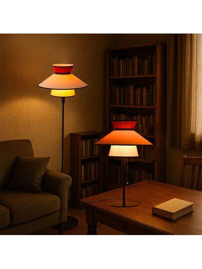 Alpinaluz Multi Vloer Lamp Ø40cm, Textile Wood Shade, E27, Retro Boho Citronella "LIMONA" Power Chain view 6