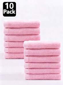 10 peças/5 peças 25*25cm Toalha de Rosto Branca Absorvente de Algodão para Hotel/Cozinha, Toalha de Mão Macia, Pano Facial Multiuso, Toalha Pequena Versátil - Multicolorido - Visão 12
