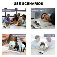 3D HD Mobile Phone Screen Magnifier Made Of PVC Material, Eye Protection Universal Smartphone Magnifying Glass, With Bracket For Shower And Wall Installation Compatible With IPhone, Android Phone, Gift For Birthday, Family, Friends For Movies, Videos And Gaming Gifts Birthday Movies Videos Gaming Amplifier Screen Extender - Black - View 4