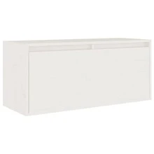 vidaXL 4 Stück Fernsehschränke aus massivem Kiefernholz in Weiß