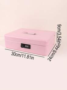 1pc Cash Box With Lock, Metal Cash Register Box With Coin Tray And Banknote Holder - Portable Cash Box For Retail Stores, Supermarkets And Convenience Stores - Large Size, Gifts For Friends Back To School