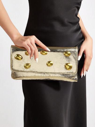 Luxury Dinner Bag, Evening Bag Glamorous, Elegant, Exquisite, Quiet Luxury Metallic Flap Square Bag Square Bag For Lady, Woman, For Party Girl Perfect For Party, Wedding, Prom, Dinner/Banquet, Dinner/Banquet, Best Gift For Women Mom Teacher Friend Bridesmaid, Fashionable Clutch Bags For Woman