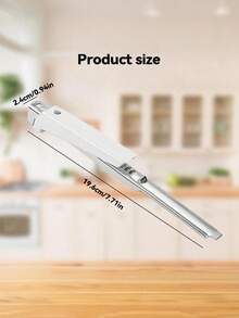 1pc Adjustable Stainless Steel Jar & Bottle Opener With Soft Rubber Grip - Ergonomic Design For Easy Lid Removal, Perfect For Pickles, Cans, And More - Ideal For Seniors And People With Low Strength, Jar Opener