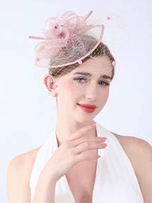 1pc Feather Fascinators Headband Women' Tea Party Hat Kentucky Derby Hats Cocktail Wedding Bridal Fascinators Headband Clip For Women Girl Birthday Mother's Day Halloween Christmas Gift