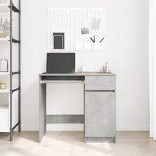 vidaXL Schreibtisch Betongrau 86x49x76 Cm Holzwerkstoff - Grigio - Visualizzare 3