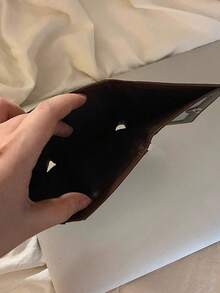 Monedero plisado, cartera de mujer de triple pliegue, versión coreana simple con hebilla de la cubierta, monedero, tarjetero de mujer, cartera de alta gama con hebilla de triple pliegue, regalo para la madre, novia, Día de la Madre, accesorios de moda para vacaciones, diseño moderno de textura suave, bolsa pequeña