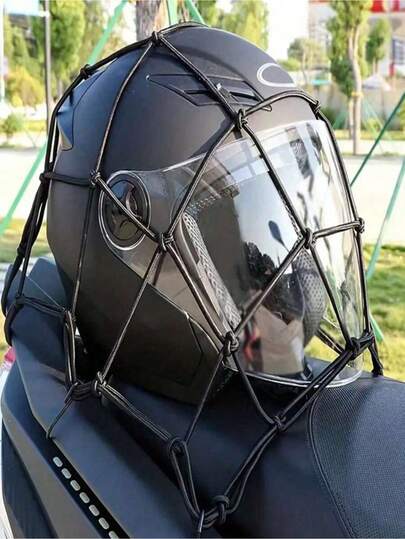 30cm X 30cm Motorcycle Cargo Net With 6 Hooks, Mesh Grid Suitable For Motorcycle Bicycle