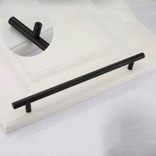 1pc Matte Golden Stainless Steel Cabinet Pulls With Bamboo Screws - Sleek Brushed Finish, Rotating Drawer Handles For Kitchen Cabinets & Dressers - Multicolor - View 12