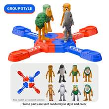 Tralala TungTung Sahur: Juego de batalla de la serie Montaña y Mar Míticos, incluye una plataforma de competencia y cuatro figuras de acción, juego de mesa, juegos interactivos para reuniones con amigos, diseñado para que 2 o 4 jugadores se enfrenten, con el último jugador de pie en el escenario reclamando la victoria, regalo de cumpleaños, Navidad