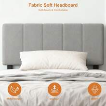 Bed 90 X 200 Cm, Bed Frame With Slatted Frame, Metal Frame, Height-Adjustable Headboard, Storage Space Under The Bed, Durable And Robust, Easy Assembly - 灰色 - 查看 3
