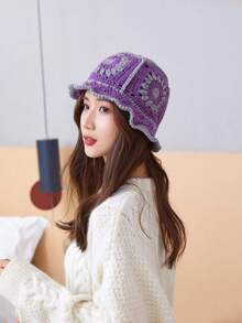 1pc Autumn/Winter New 5-Flower Bucket Hat, Fashion Versatile, Comfortable Fabric, Flattering, Suitable For Travel, Hiking, Shopping, Cycling, Gatherings And Various Occasions