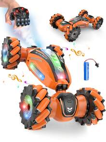 1pc 2025 New Gesture Remote Control Stunt Car, 360° Rotation 4WD Remote Control Transforming Hand Control Car Toy, Upgraded Gesture Simulation Remote, Best Gift For 6-8-12 Year Old Boys, With Lights, Music, Spray And Drift Functions, Cool Birthday/Christmas/New Year Gift For 7, 9, 10, 11, 12 Year Old Children - Multicolor - View 14