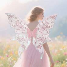 Alas de mariposa de hadas, alas de mariposa coloridas, accesorios de ropa para mujeres y niñas. - Rosa - Ver 4