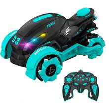 Moto con luces led, humo y música ligera a control remoto para niños - Para una entretenida diversión - Llantas todo terreno - Rojo - Ver 4