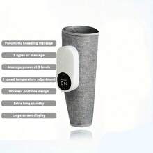 1/2 Pcs Leg Massager - Advanced Rechargeable Air Compression Massage For Calf, Foot And Leg Muscle Relaxation, Christmas, Mother's/Father's Day Gift, USB Rechargeable 2000mAh Lithium Battery