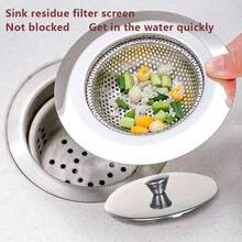 Edelstahl Küchenspüle Sieb mit Deckel - geruchlos, Ablaufschutz und feines Maschenfilter, geeignet für Gemüse, Essensreste und Bodenablauf, einfach zu reinigen