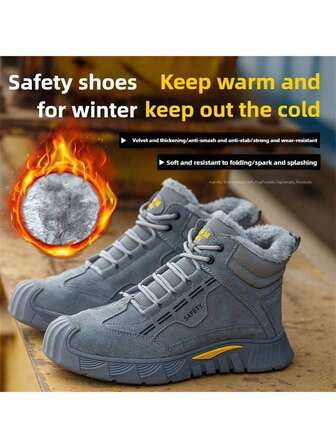 Arbetsskyddsskor Vinter Herr Oförstörbara Skor Säkerhetsskor Med Stålhätta Punkteringssäkra Herr Säkerhetsskor Med Päls