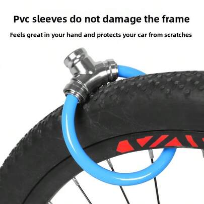 1pc (11mm Thick Steel Cable, Fits Most Bikes) Anti-Cut Portable Bicycle Lock, 2025 New Model, Zinc Alloy Lock Core, PVC Coated Thick Steel Cable For Road Bike & Mountain Bike, Minimalist & Practical Design, Black/Blue/Orange/Green, Auto Retractable Loop, 4-Digit Resettable Combination, Anti-Scratch Coating, Bike Frame Lock Bracket, Anti-Cut Anti-Theft, Scratch Protection, Compact Storage