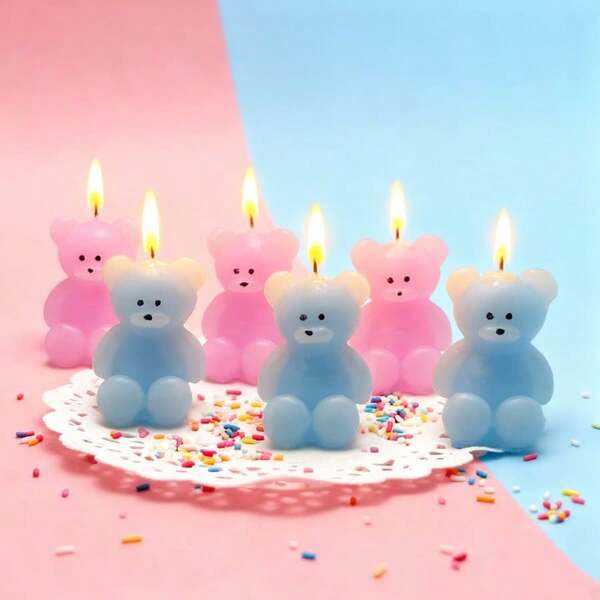 1/2/3 Stück rosa Bären Aromatherapie Kerze und blaue Bären Aromatherapie Kerze, süße Bären, Hochzeitsandenken, beste Party Essentials Kerzen Geschenkbox, Hochzeitsgäste, Wohnzimmer Dekoration, Ornamente, Haus Dekoration, Ornamente, Heim Ornamente, Heim Geburtstags Dekoration, Schlafzimmer Dekoration, Haus Dekoration, Geburtstags Geschenk, Raum Dekoration