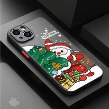 Case Cover Compatible With  15 16 Case  14 16 Pro Max Santa Claus Elk Snowman Christmas Case For  13 12 11 XS X XR 7 8 Plus Cover, Cover Compatible With  17 Case,  17 Pro Case,  17 Pro Max Case
