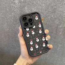 Funda de Teléfono Compatible con  16 15 14 Pro Max 13 12 11 XS X XR 7 8 Plus SE 2022 2020, Funda de Silicona Suave con Gráficos de Árbol de Navidad y Muñeco de Nieve, Funda Compatible con  17,  17 Pro,  17 Pro Max - 3 - Ver 5