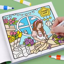 2pcs 2025 New Colorful Drawing & Coloring Books, Visual Education Tool For School, Students, Stationery, School Supplies, Back To School, Alphabet English Pronunciation Learning Cards, Birthday Gift - Christmas Gift - Perfect Gift - Present - Multicolor - View 7