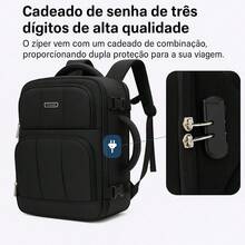 Multifunctional Backpack Travel Sports Notebook Business Waterproof Casual USB Waterproof 6612 - Xanh đậm - Xem 6