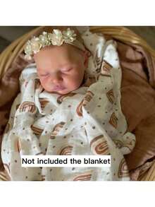 Muñeca bebé recién nacido Reborn de 50 cm (20 pulgadas) de vinilo suave con piel pintada en 3D y Body de tela, juguete realista de bebé niña durmiendo, regalo de princesa para niños de 3+ años