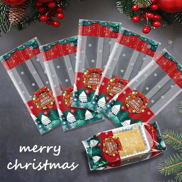 10 pezzi/50 pezzi Sacchetti regalo per decorazione atmosfera natalizia