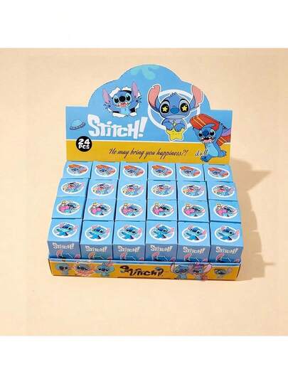 Caja ciega de 24 unidades de Disney con colgante de Stitch hecho a mano. Caja ciega ideal como regalo de cumpleaños, temporada de graduación, recompensa. Muy adecuado para Navidad, Acción de Gracias, Halloween, Año Nuevo, fiestas, decoración de teléfonos móviles, decoración de oficinas, fiestas familiares y otras ocasiones.