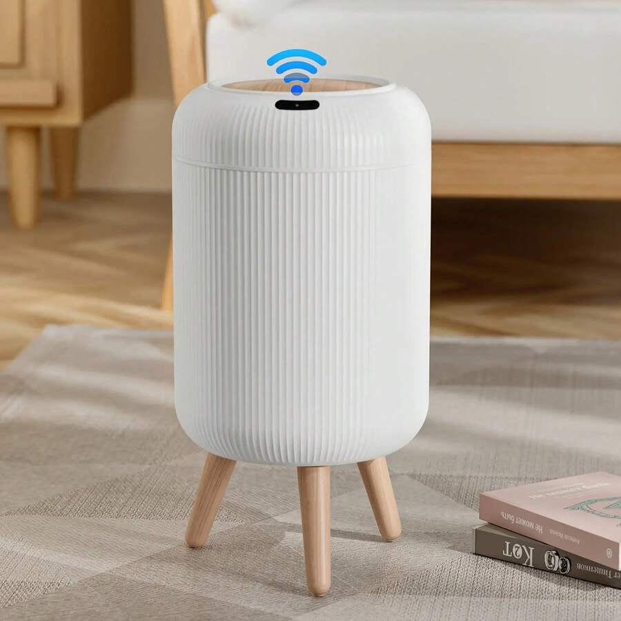 Senmeo 3 Gallon/11 Liter Smart Sensor Trash Can - Anti-Odor Wastebasket For Bathroom, Kitchen & Office - 白色 - 查看 1