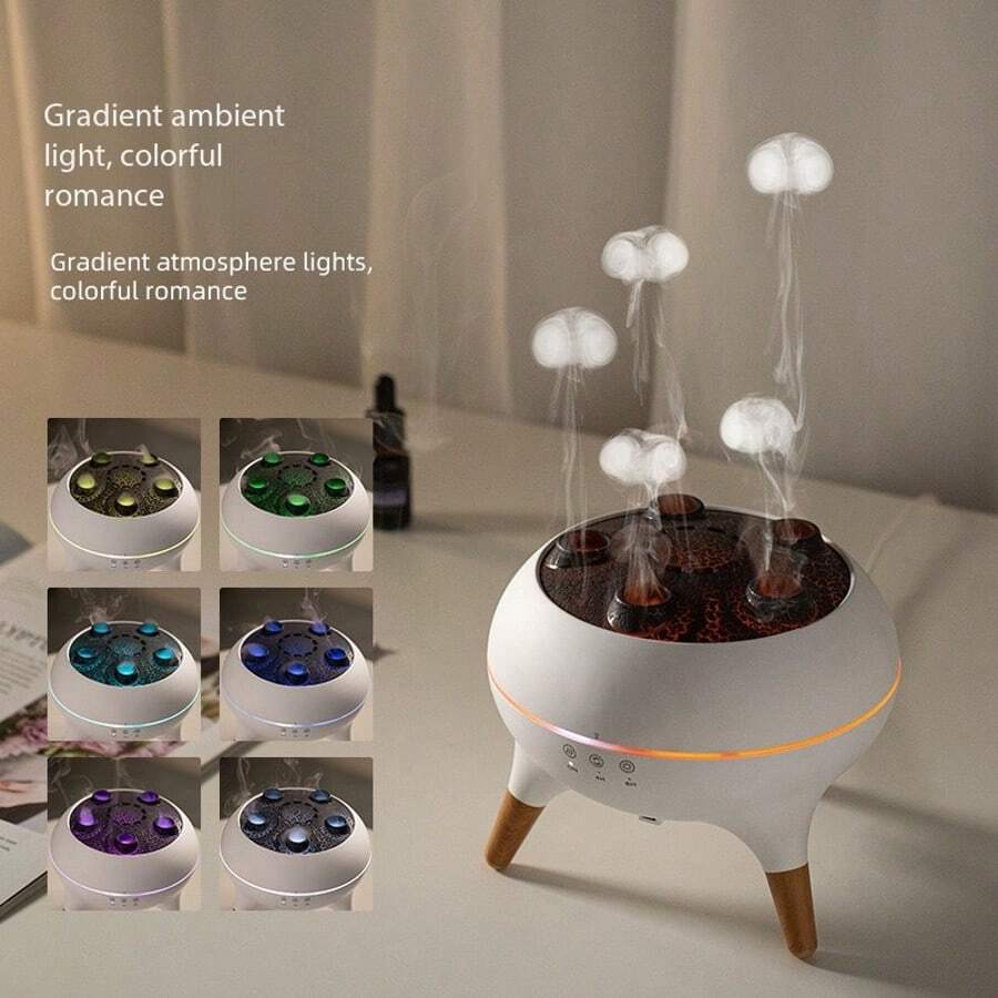 Drip Aromatherapy Machine Jellyfish  Clock Ship Vomit Ring Volcano Vomit Ring Humidification And Aromatherapy Machine - White - View 1