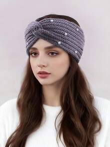 3 Pieces Chunky Knit Headbands Braided Winter Headbands Ear Warmers Crochet Head Wraps For Women Girls