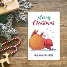 1PC Christmas Greeting Card With Envelope, Funny Merry Christmas Cards Happy Holiday Season's Gift Card Decor For Family Friends Colleagues Teachers Employees Bosses Or Anyone (Santa Claus) - one-size - View 6