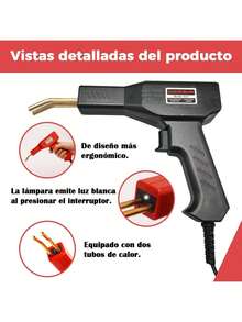 ‌Soldadora Para Reparación De Plásticos, Soldador de Plástico con 400 Grapas, Kit de Reparación DIY para Automóviles, Bumpers y Techos‌ - Tipo de Enchufe A USA (110-127V) - Ver 9