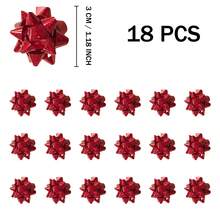 18/30/50/100pcs Mini Shiny Ribbon Bows, Suitable For Valentine's Day Birthday Wedding Bridal Party Gifts Packaging, 1.18"/1.38" Rainbow Gift Wrapping Bows For Holiday Party Craft Floral Gift Packaging Supplies, Glitter Star Flower Multicolor Small Metal Self-Adhesive Gift Ribbon Bows For Holiday Gift Boxes - Multicolor - View 30