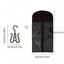 6 Stücke/3 Stücke/1 Stück extra lange Perücken Ständer Aufbewahrungstaschen mit Aufhängehaken - Klares Frontfenster, robuste Kunststoff Perücken Reisekoffern mit Reißverschluss für lange Perücken, Pferdeschwänze, Hochsteckfrisuren, Haarverlängerungen - Salon & Zuhause Organizer, Perücken Zubehör, transparentes Fensterdesign, faltbares Design