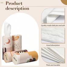 Tatuo 16 Pack Car Tissues Cylinder Holder With 3 Ply Facial Bulk Boho Round Tissue Holder Travel Tissues Boxes Container For Car Cup Wedding Gifts Home Bathroom Office Warm - Đỏ - Xem 3