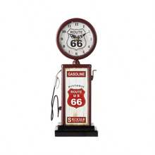 - Reloj de Manto Vintage Route 66 - Silencioso, Sin Marca Cuarzo, Rojo y Caf, 13 1/2 pulgadas - rojo - Ver 2
