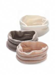 1pc Unisex 100% Cashmere Knitted Neck Warmer Scarf, Autumn/Winter Outdoor Riding Windproof Warm Neck Gaiter For Dress