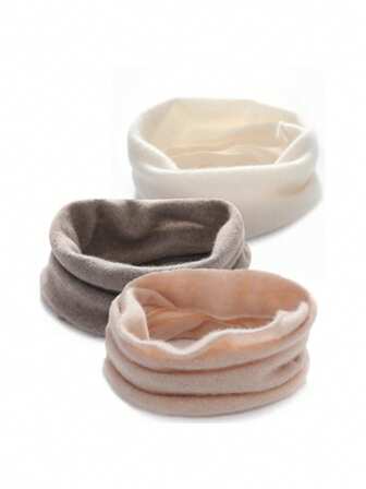 1件男女通用100%羊绒针织围脖，秋冬季户外骑行防风保暖围脖，可搭配连衣裙