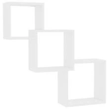 vidaXL Würfel Wandregale Weiß 68x15x68 cm Holzwerkstoff - Weiss - Übersicht 2