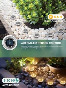 Mini Solar Ground Lights, 2/4/8Pack Solar Lights Outdoor Waterproof, Pathway Lights Solar Powered, Solar Garden Light, Landscape Lighting For Yard Driveway Walkway (Cool White/Warm)