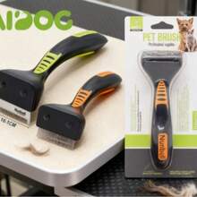 professionelle Haustierbürsten mit rutschfestem Griff für die Pflege von Hunden und Katzen, Edelstahlzähne, Haustierpflegewerkzeuge, Haarausfallkontrolle