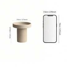 1 Pc Ceramic High Stem Candle Holder, Living Room High-Aesthetic Atmosphere Diffuser Base, Retro Ceramic Fragrance Tray