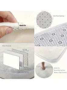 1/4 قطعة مجموعة حمام عيد الميلاد بدون ريش، ديكور شتوي مطبوع مقاوم للماء، تشمل حصيرة مانعة للانزلاق، غطاء مقعد المرحاض، سجادة على شكل حرف U وعدد 12 خطاف، لا تحتاج إلى كهرباء أو بطارية سجادة المطبخ