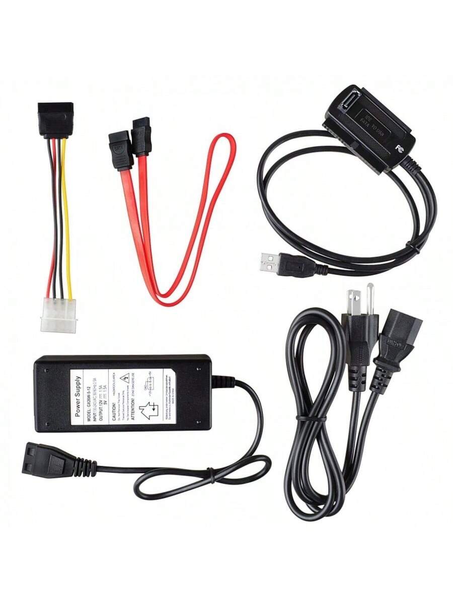 Convertidor de disco duro USB 2.0 a SATA/IDE para discos de 3,5 y 2,5 pulgadas